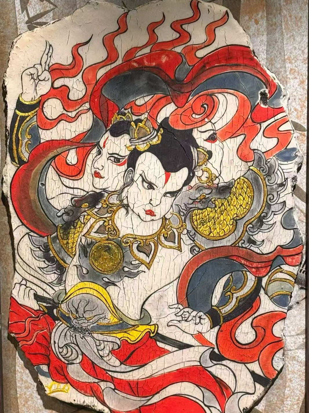 Nezha: The God of Protection Porcelain Tile Art