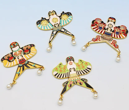 Traditional Chinese Sand Martin Kite Enamel Fridge Magnet