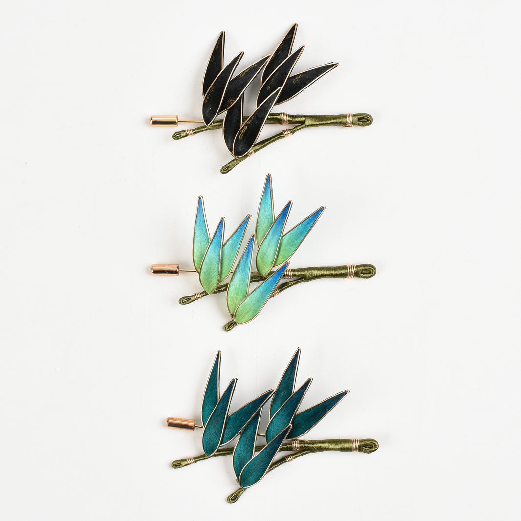 Bamboo Velvet Hair Clip Set